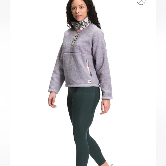 THE NORTH FACE CRAGMONT 1/4 SNAP FLEECE - WOMENS small lilac camo new with tags - Picture 2 of 15